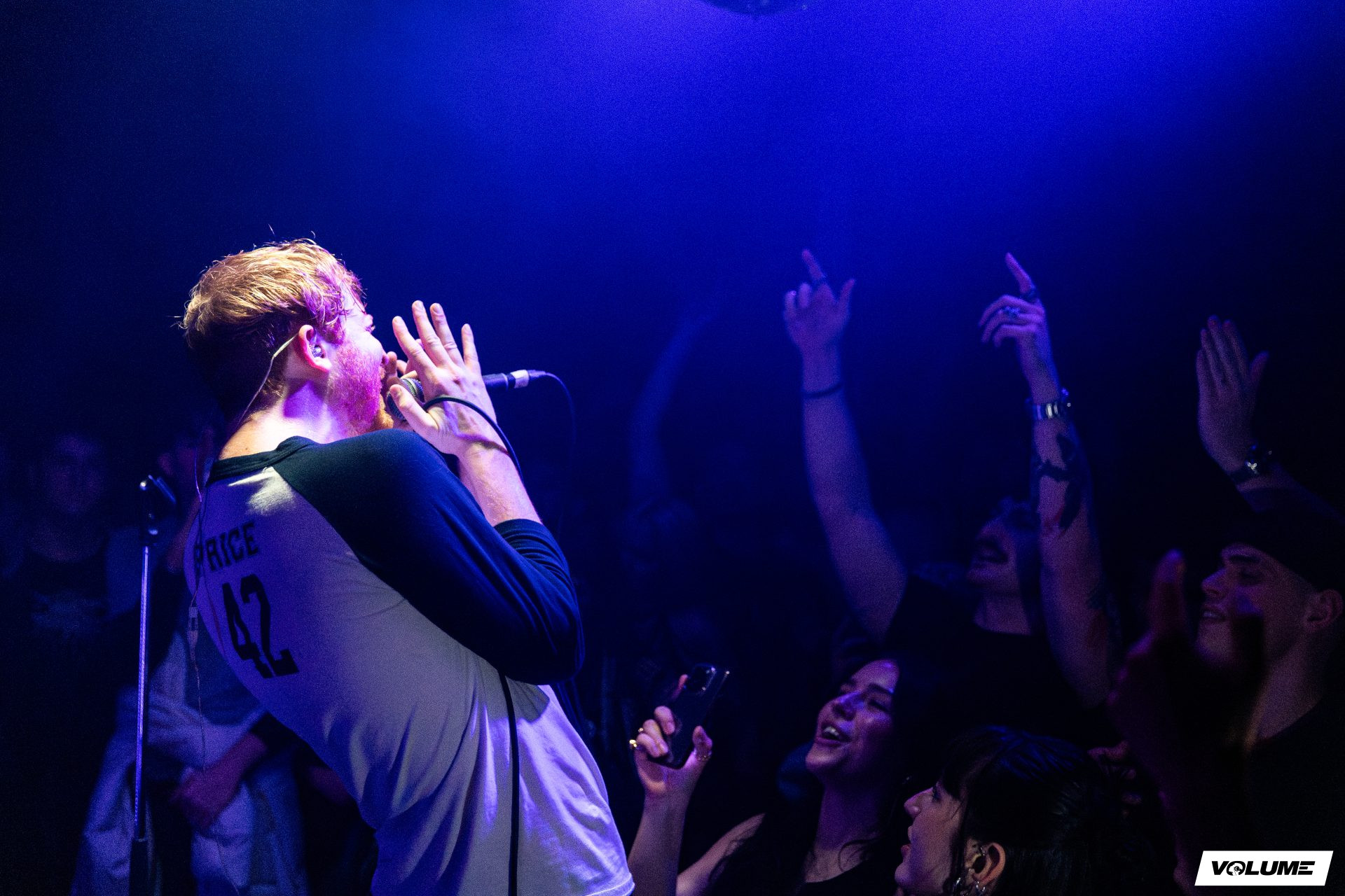 Max Fry performing on tour